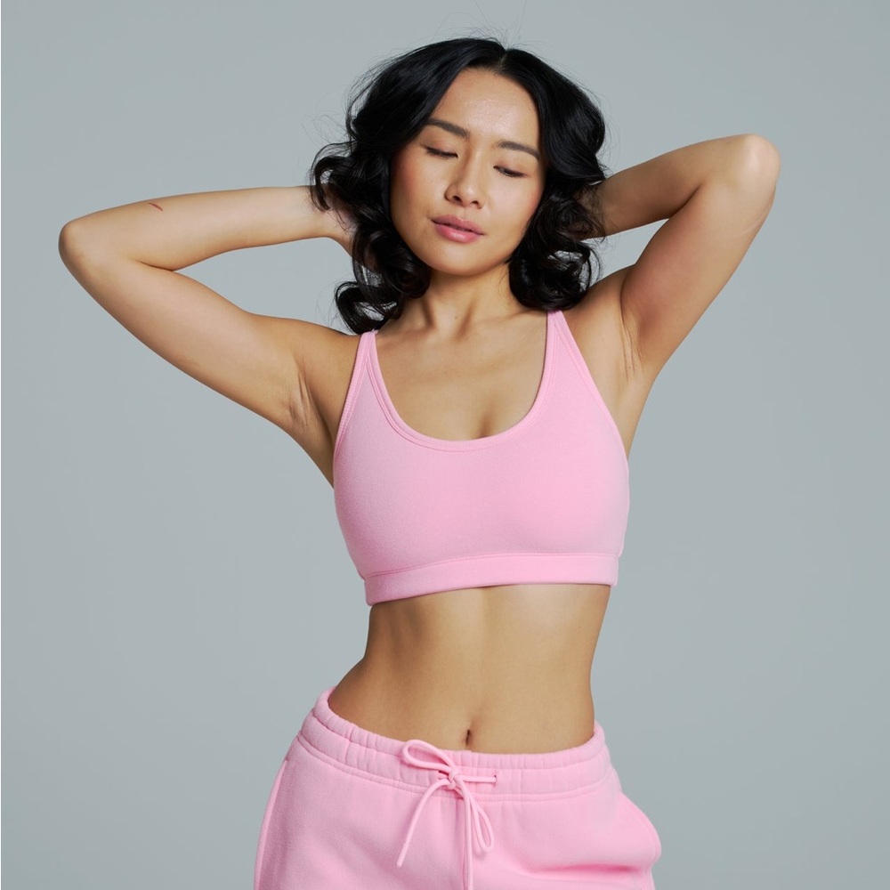 BuffBunny Plush Fleece Bralette | Plastic Pink